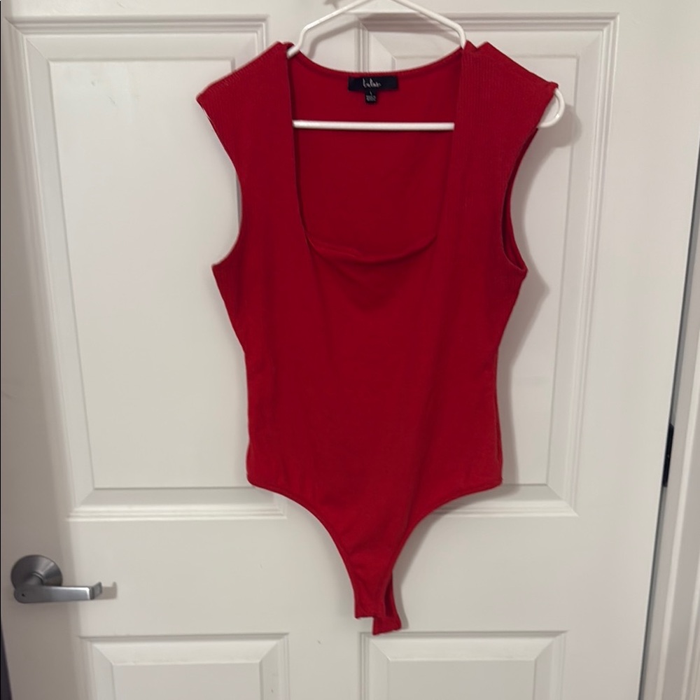 Lulu's Red Bodysuit (L)